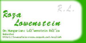roza lowenstein business card